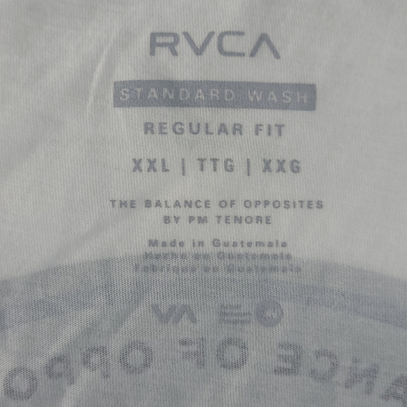 RVCA Men's Standard Wash Regular Fit White T-Shirt - Size: 2X - NWT - Picture 9 of 10